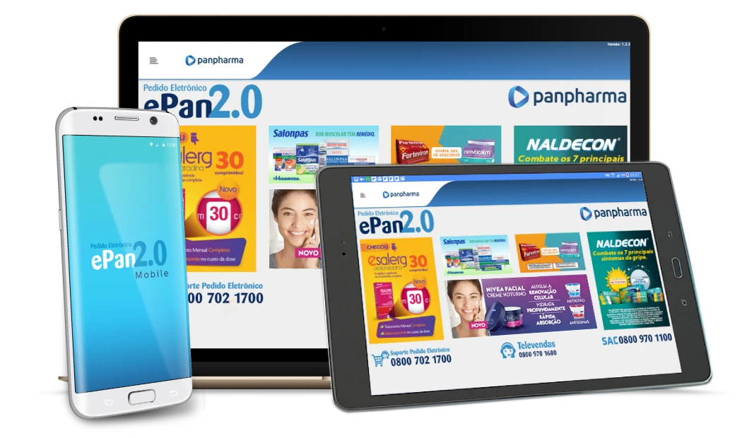 Pedido Eletrônico Panpharma - Disponível para desktop, tablet e mobile