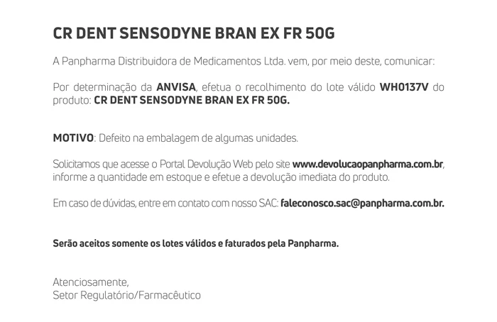 Comunicado_Recall_SENSODYNE